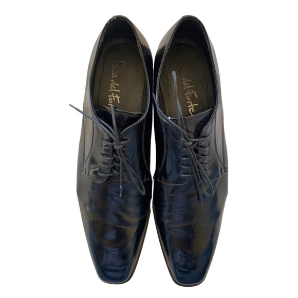 Luca del Forte Black Leather Derby Shoes - Picture 3 of 6